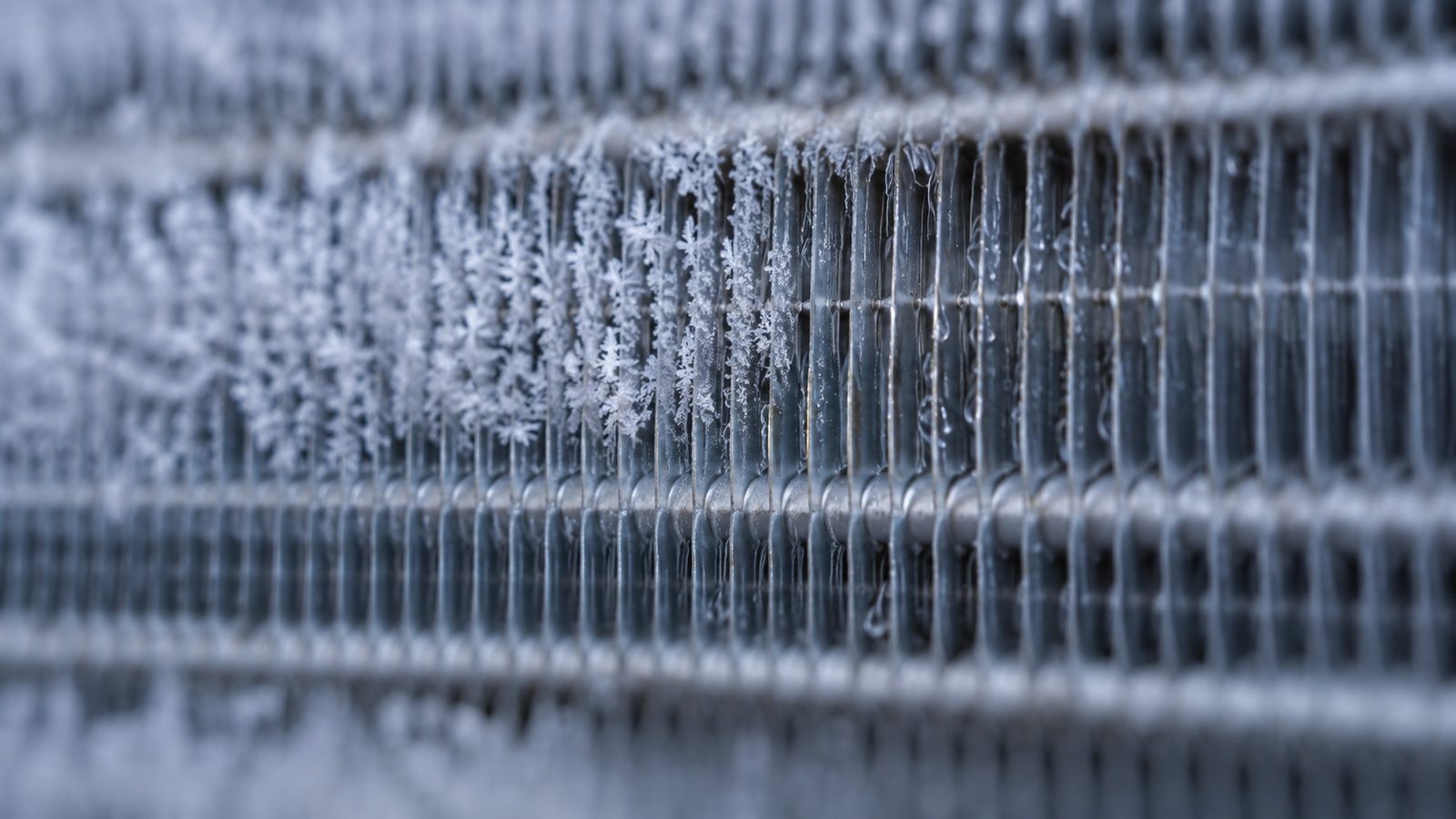 Frost clearing from the coil of a residential heat pump during a defrost cycle